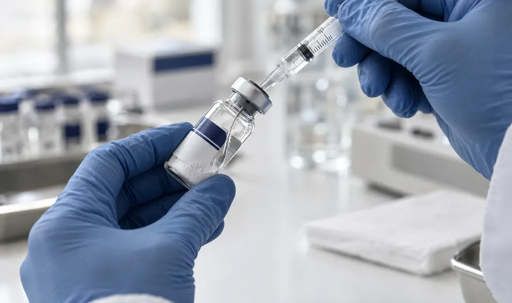 Polvere liofilizzata più acqua batteriostatica.